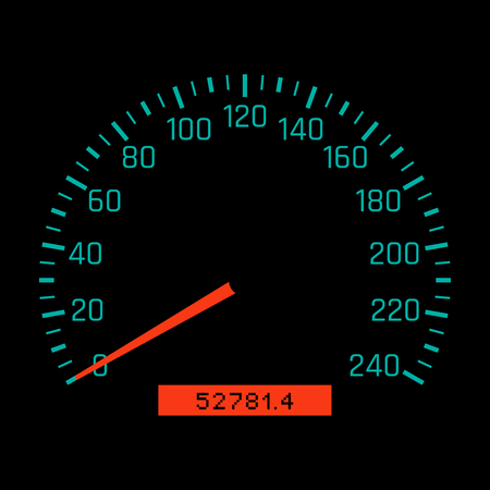 Car speedometer dial. Vector illustrationのイラスト素材
