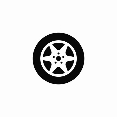 Car wheel icon. Vector illustrationのイラスト素材