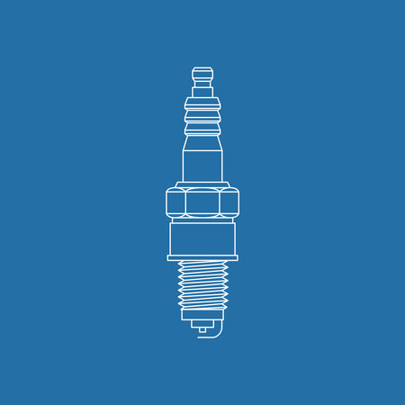 Plug spark icon. Vector illustrationのイラスト素材