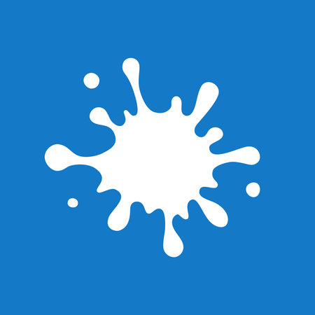 White milk splash on blue background. Vector illustrationのイラスト素材