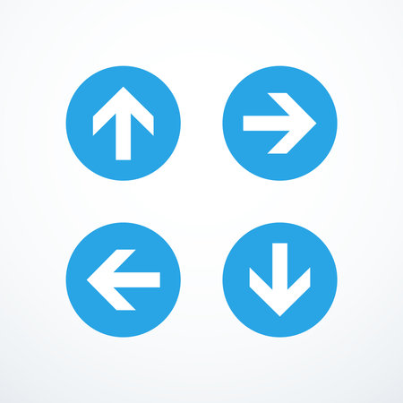 Direction arrows icon set. Vector illustration