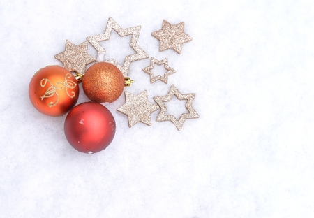 Christmas cards with glitter starsの写真素材