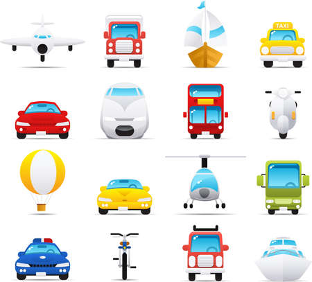 Nouve vector icons. Transportation icon graphicsのイラスト素材