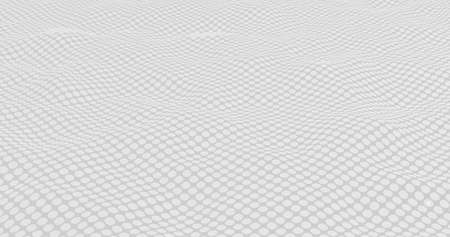 Texture made of white circles on wave rendered in 3Dの写真素材