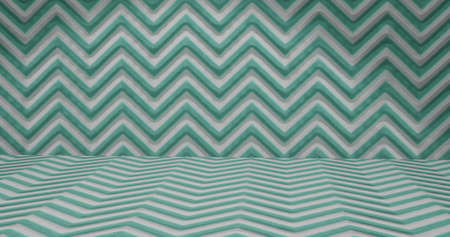 3d illustration, pattern wall painting turquoise on concrete structure, textureの写真素材