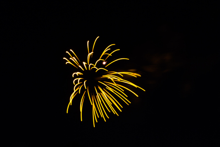 Evening fireworks in honor of a holiday the Victory Dayの写真素材