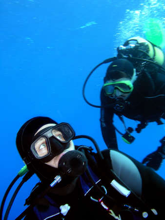 Two divers     の写真素材