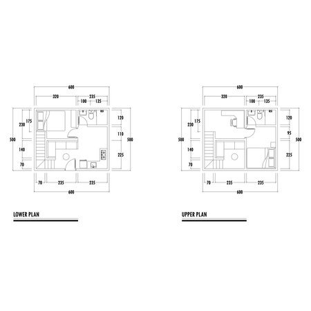 Architecture plan with furniture. home floor plan, isolated on white background, stock illustration.の写真素材