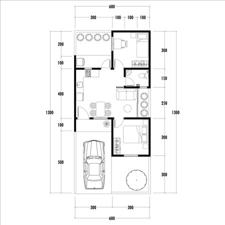 Architecture plan with furniture. home floor plan, isolated on white background, stock illustration.の写真素材