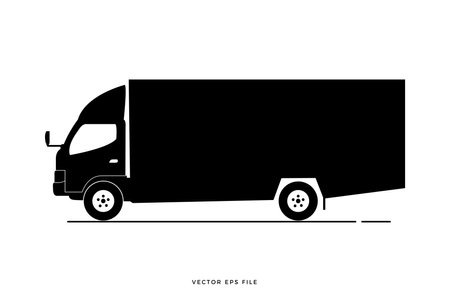 truck silhouette vectorのイラスト素材