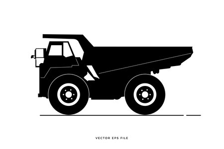 truck silhouette vectorのイラスト素材