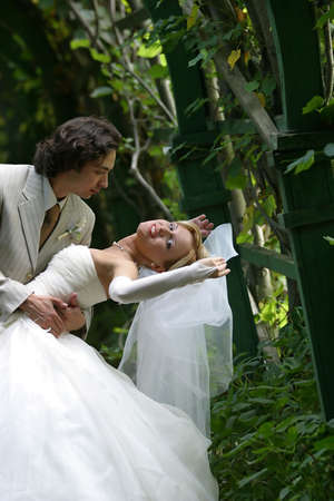 Recently married pairの写真素材