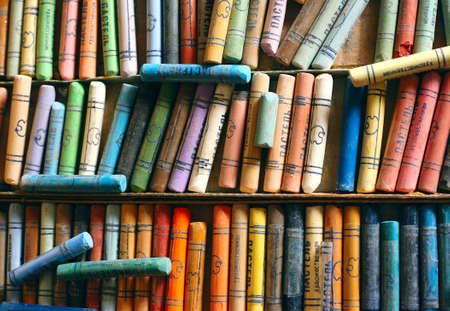 Box with paints for drawingの写真素材