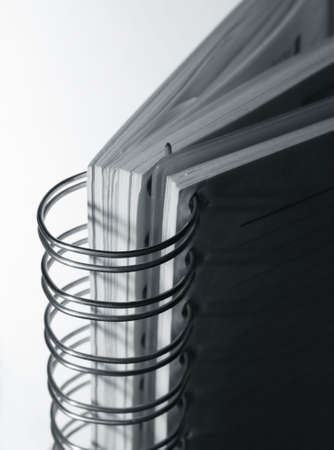 Sheets on the big rings close-upの写真素材