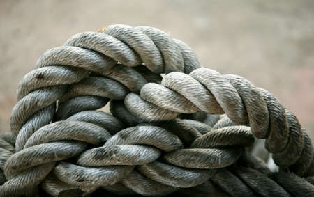 Close-up a shot of a cord the combined heapの写真素材