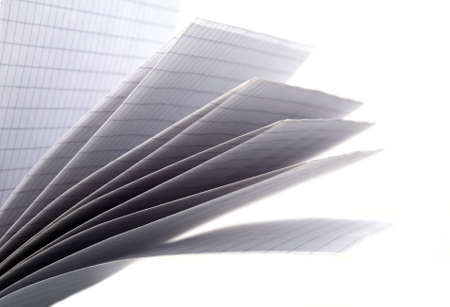 Sheets of a writing-book close-up
