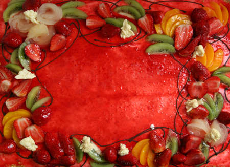 Piece of a pie with fruitの写真素材