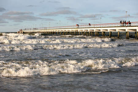 The image of a winter sea at the Baltic coastの写真素材