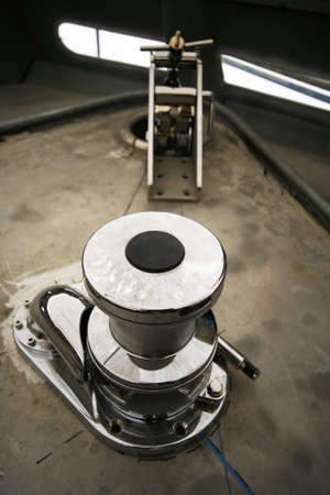 New chromeplated detail on a worth vesselの写真素材