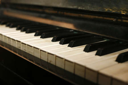 Grand piano ebony and ivory keysの写真素材