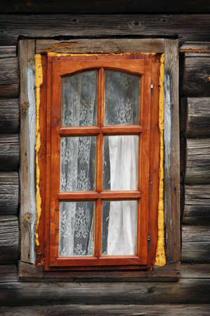 Very old window from the historical villageの写真素材