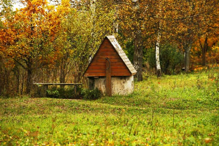 The image of a rural landscape an autumnの写真素材