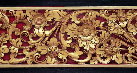 Wooden surface decorated with a grooveの写真素材