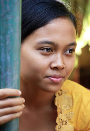 Portrait of the Indonesian smiling girl