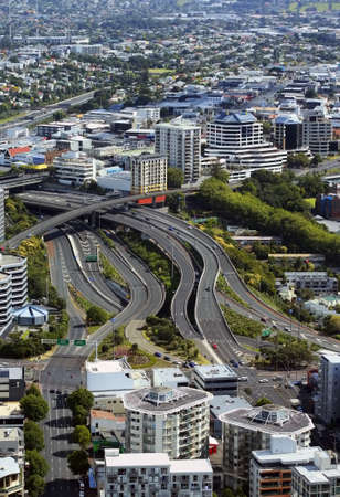 Kind of city Aukland from above. New Zealand