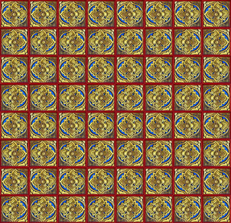 Wooden decorated with a groove. Bali. Indonesiaの写真素材