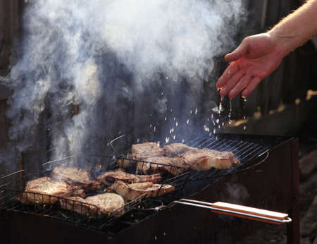 The image of fried meat on a plateの写真素材