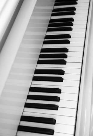 Grand piano ebony and ivory keysの写真素材