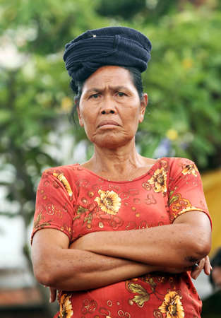 Indonesia. Bali 29 February 2008: Portrait the adult woman in Dempasar on Bali. Indonesia のeditorial素材