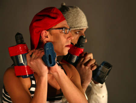 RUSSIA, MOSCOW, 12 January 2006: Actror  Konstantin Avdeev in performance "Dream in summer night" 12 January 2006. Moscow. Russia のeditorial素材