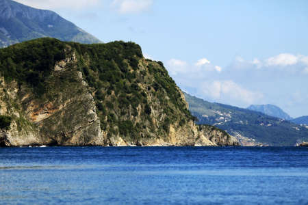 View on Budva a bay from beach Mogren. Montenegroの写真素材