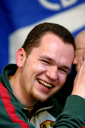 RUSSIA, MOSCOW - 09 MARCH 2006: Presentation of the third album of Russian group "Animals". On a photo Russian musician Alexey Martynov 09 march 2006 in Moscow, Russiaのeditorial素材