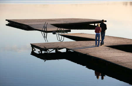 The in love pair on the bridge