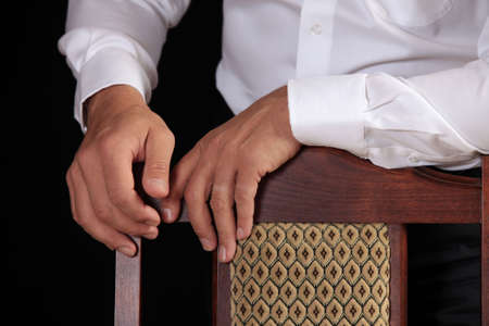 Hand of the businessman close upの写真素材