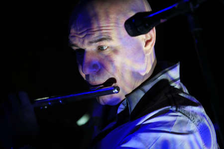 MOSCOW - DEC 25 : Russian singer and musician Sergey Mazaev and musician Sergey Mazaev, from the group のeditorial素材