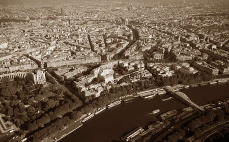 Aerial view at Paris architecture from the Eiffel tower. Franceの写真素材