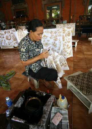 Batik factory on island of Baliのeditorial素材
