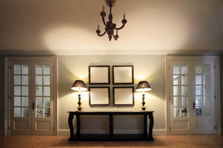 Classical interior with the closed doorsのeditorial素材