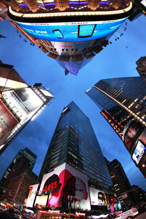 NEW YORK CITY - OCT 10  Times Square, featured with Broadway Theaters and huge number of LED signs,...