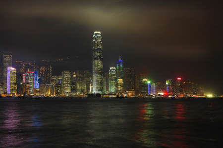Hong Kong skyline at night