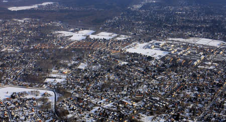 Aerial view of suburb Berlin, Germanyの写真素材
