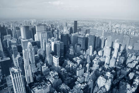 NEW YORK CITY - MAY 17: Aerial view of midtown Manhattan. Midtown houses some of New York's most iconic buildings and is the busiest single commercial district in Manhattan  May 17, 2013, New York Cityのeditorial素材