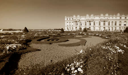 Garden side of Palais Versailles, Paris, Franceのeditorial素材