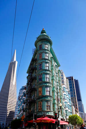 SAN FRANCISCO - SEPTEMBER 15: Two landmark for San Francisco Building - skyscraper Transamerica...