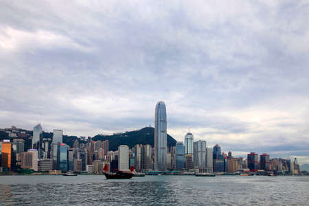 HONG KONG - APRIL 26: Hong Kong view along Victoria Harbor April 26, 2014 in Hong Kong
