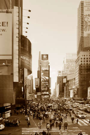 NEW YORK CITY, NY, USA - MAY 16, 2013:  Times Square, featured with Broadway Theaters and huge number of LED signs, is a symbol of New York City and the United States, May 16, 2013 in Manhattan, New York Cityのeditorial素材